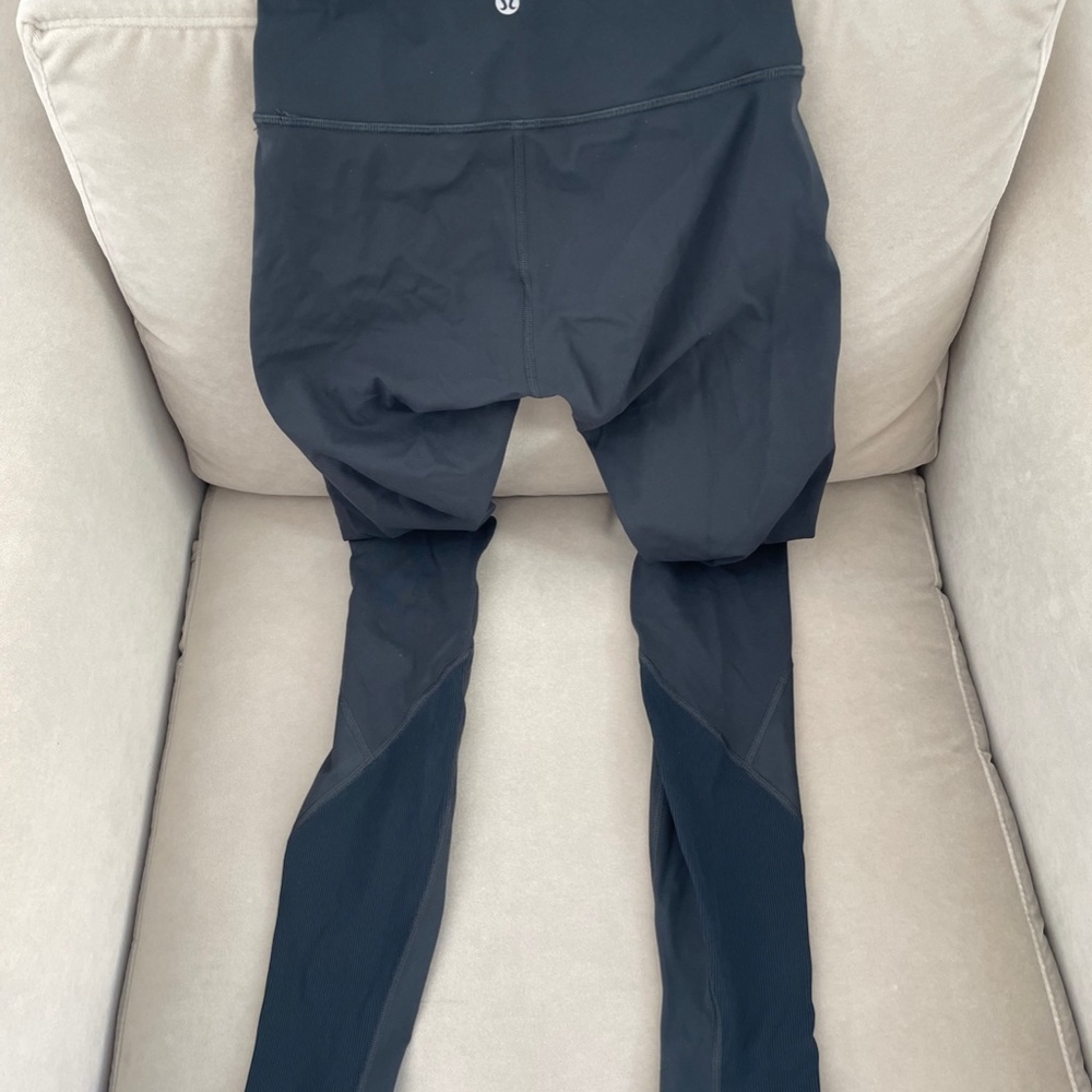 Lululemon Gray Athletic Pants with Seam Details